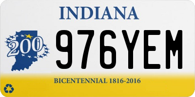 IN license plate 976YEM
