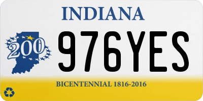 IN license plate 976YES