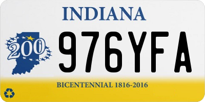 IN license plate 976YFA