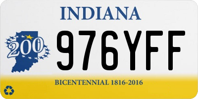IN license plate 976YFF