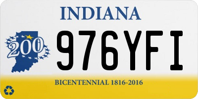 IN license plate 976YFI