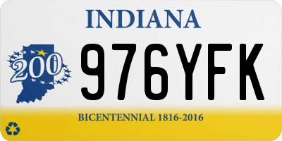 IN license plate 976YFK