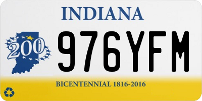 IN license plate 976YFM
