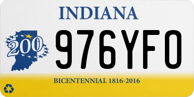 IN license plate 976YFO