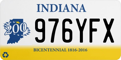 IN license plate 976YFX
