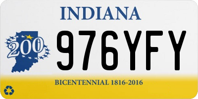 IN license plate 976YFY