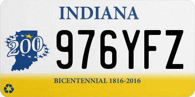 IN license plate 976YFZ