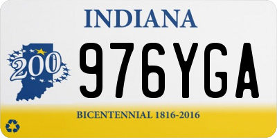 IN license plate 976YGA