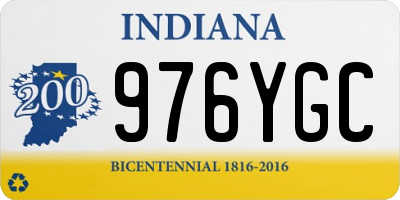IN license plate 976YGC