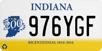 IN license plate 976YGF