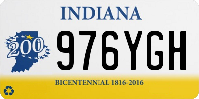 IN license plate 976YGH