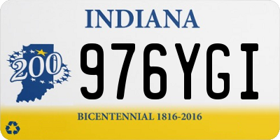 IN license plate 976YGI