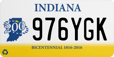 IN license plate 976YGK
