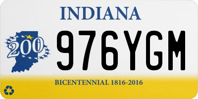 IN license plate 976YGM