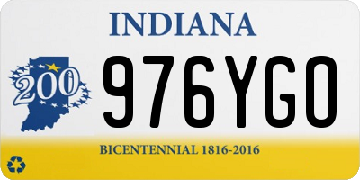 IN license plate 976YGO