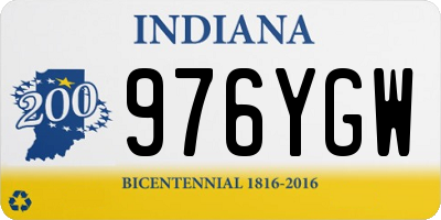 IN license plate 976YGW