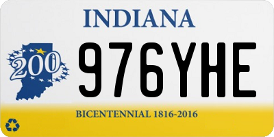IN license plate 976YHE