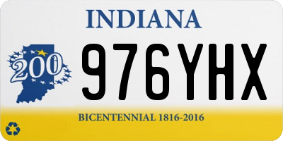 IN license plate 976YHX