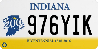 IN license plate 976YIK
