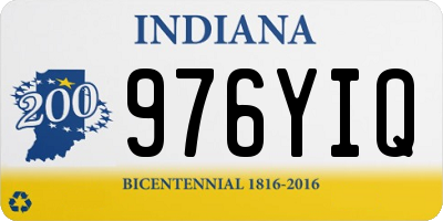 IN license plate 976YIQ