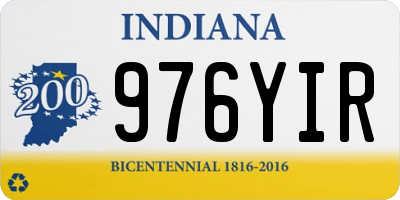 IN license plate 976YIR