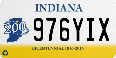 IN license plate 976YIX