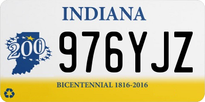 IN license plate 976YJZ