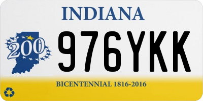 IN license plate 976YKK