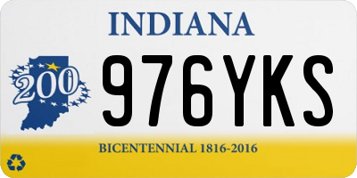 IN license plate 976YKS