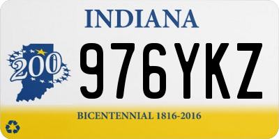 IN license plate 976YKZ