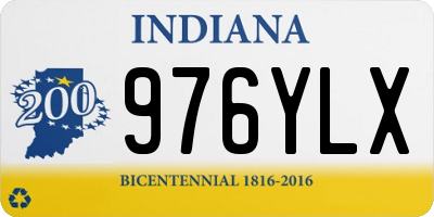 IN license plate 976YLX