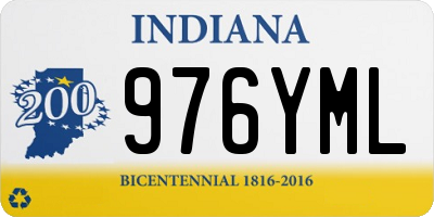 IN license plate 976YML