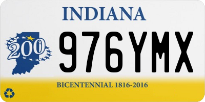 IN license plate 976YMX