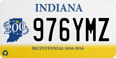 IN license plate 976YMZ