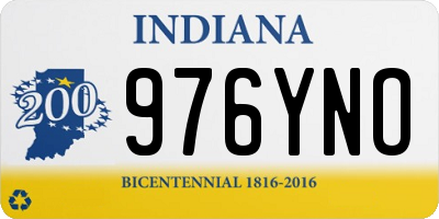 IN license plate 976YNO