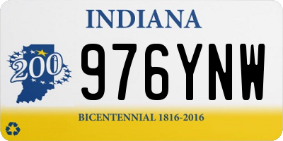 IN license plate 976YNW