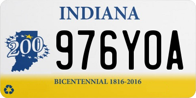 IN license plate 976YOA