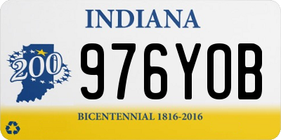 IN license plate 976YOB