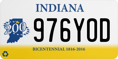 IN license plate 976YOD