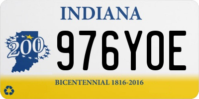 IN license plate 976YOE