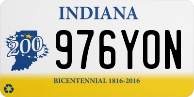 IN license plate 976YON