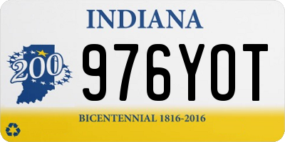 IN license plate 976YOT