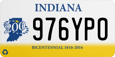 IN license plate 976YPO
