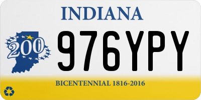 IN license plate 976YPY