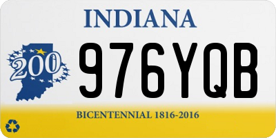 IN license plate 976YQB