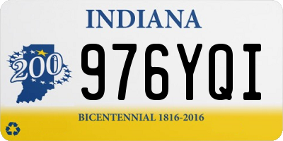 IN license plate 976YQI