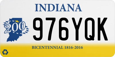 IN license plate 976YQK