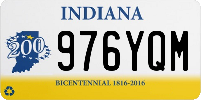 IN license plate 976YQM
