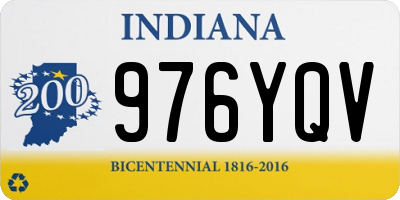 IN license plate 976YQV