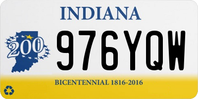 IN license plate 976YQW
